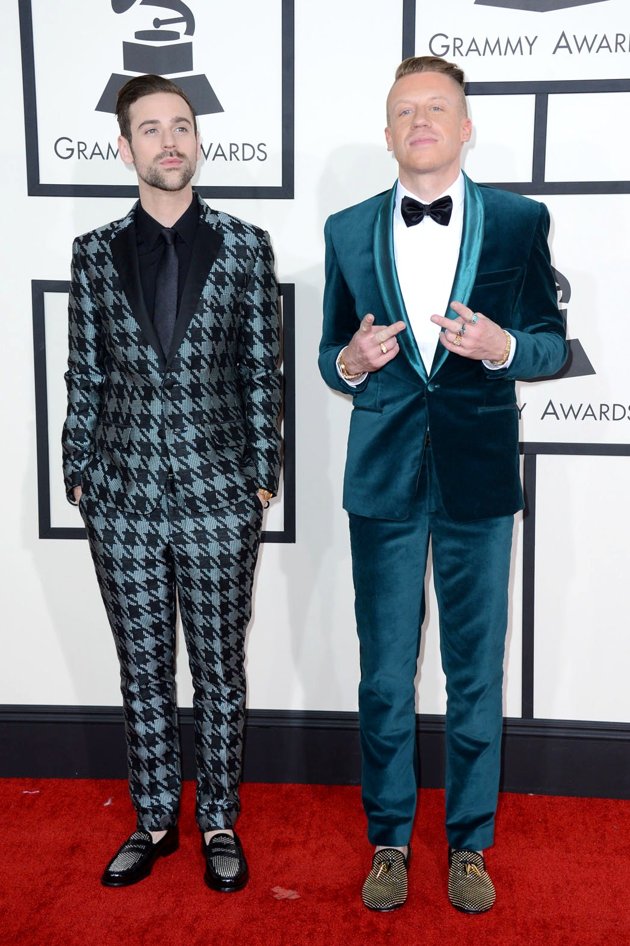 Gambar Foto Ryan Lewis dan Macklemore di Red Carpet Grammy Awards 2014