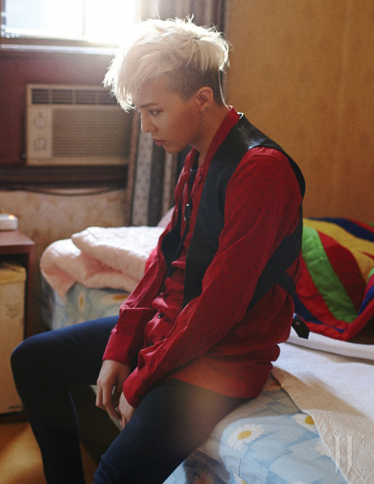 Gambar Foto G-Dragon Big Bang di Majalah W Korea Edisi Januari 2014
