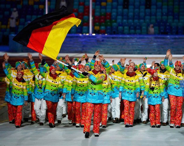 Gambar Foto Kontingen Jerman di Pembukaan Olimpiade Sochi 2014