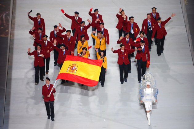 Gambar Foto Kontingen Spanyol di Pembukaan Olimpiade Sochi 2014