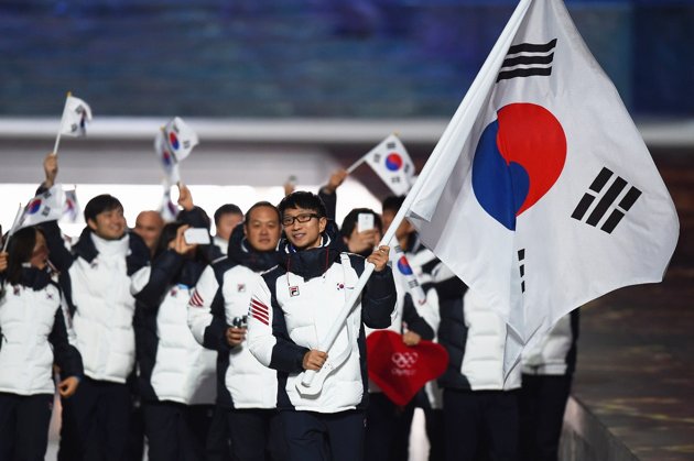 Gambar Foto Kontingen Korea Selatan di Pembukaan Olimpiade Sochi 2014