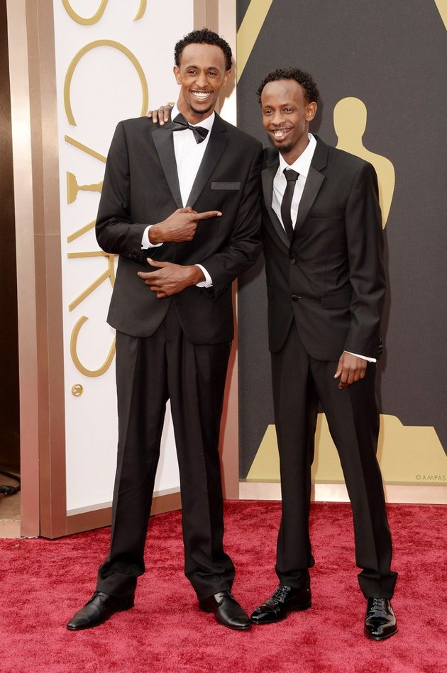 Gambar Foto Barkhad Abdi dan Faysal Ahmed di Red Carpet Oscar 2014