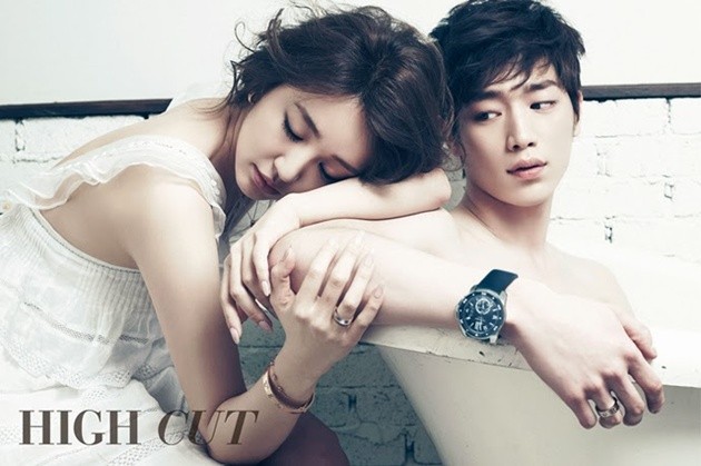 Gambar Foto Yoon Eun Hye dan Seo Kang Joon di Majalah High Cut Edisi Maret 2014