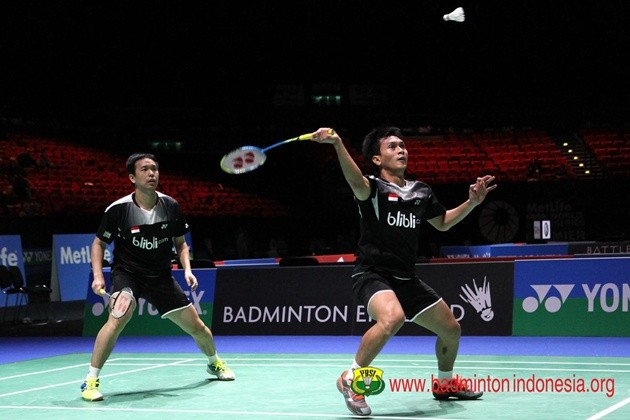 Gambar Foto Mohammad Ahsan dan Hendra Setiawan Kompak di Nomor Ganda Putra