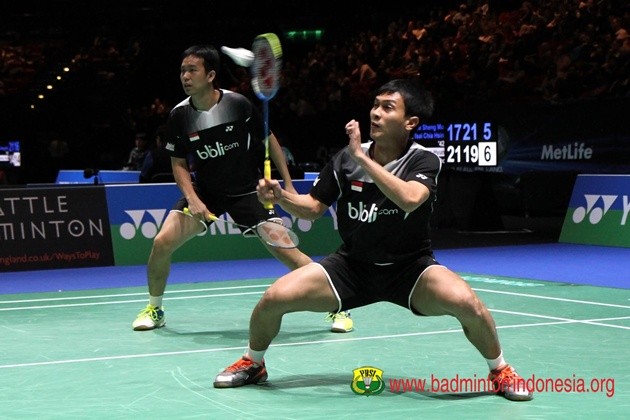 Gambar Foto Mohammad Ahsan dan Hendra Setiawan Kompak di Nomor Ganda Putra