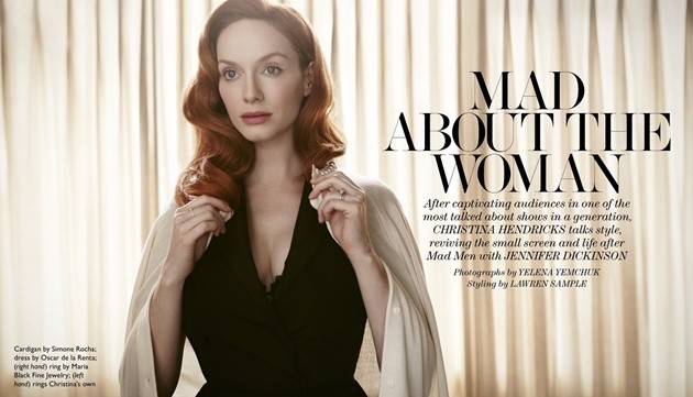 Gambar Foto Christina Hendricks di Majalah The Edit Edisi Maret 2014