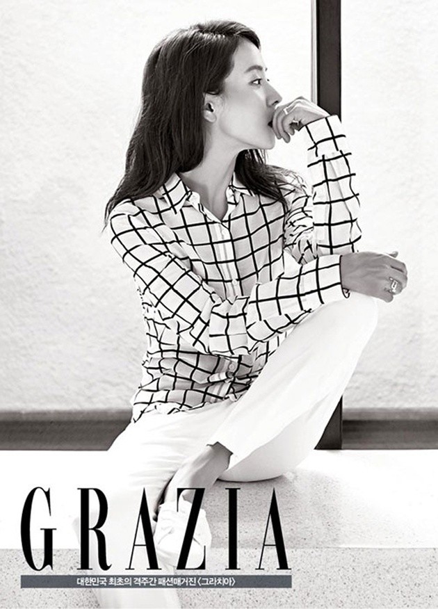 Gambar Foto Song Ji Hyo di Majalah Grazia Mei 2014