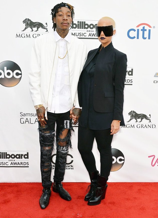 Gambar Foto Wiz Khalifa dan Amber Rose di Red Carpet Billboard Music Awards 2014