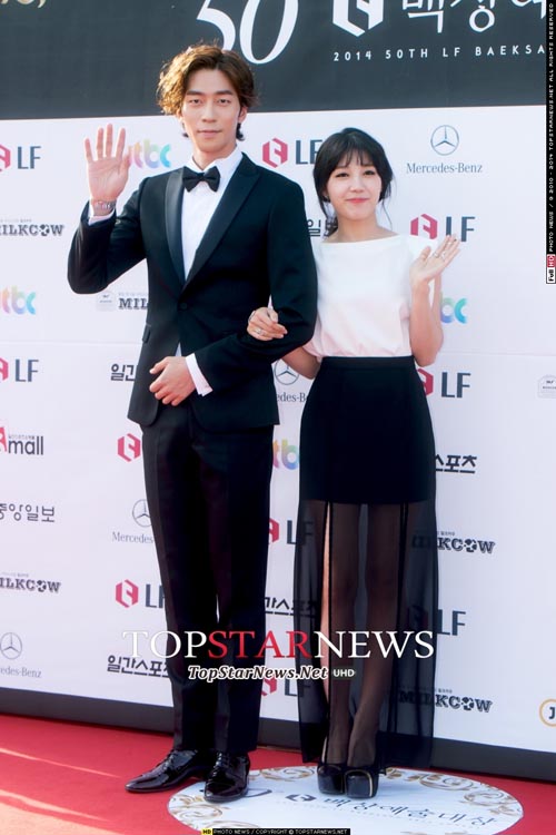 Gambar Foto Shin Sung Rok dan Eun Ji A Pink di Red Carpet Baeksang Art Awards 2014