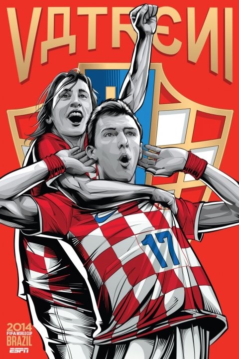 Gambar Foto Luka Modric dan Mario Mandzukic dalam Poster versi Kroasia
