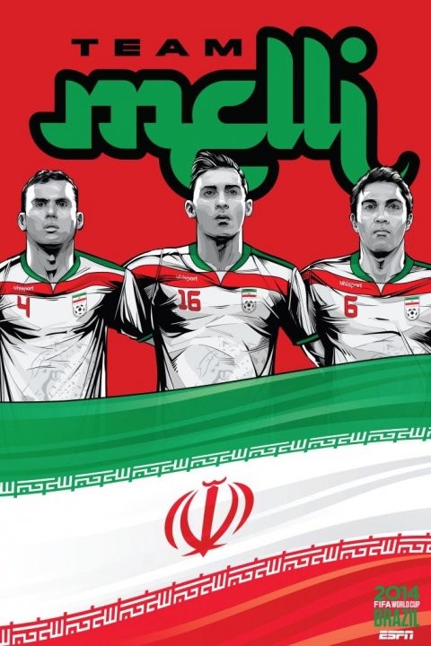 Gambar Foto Poster Piala Dunia 2014 versi Iran