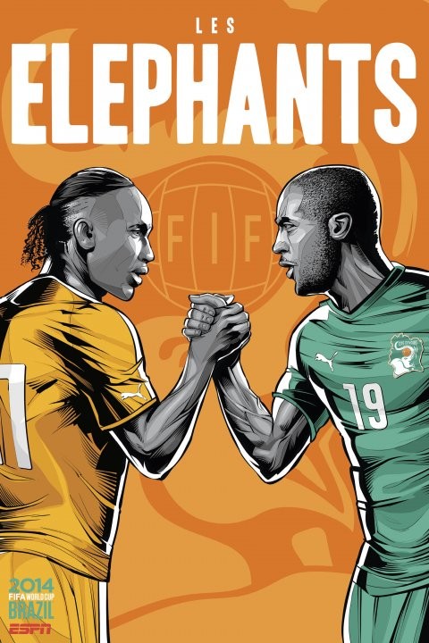 Gambar Foto Didier Drogba dan Yaya Toure dalam Poster versi Pantai Gading