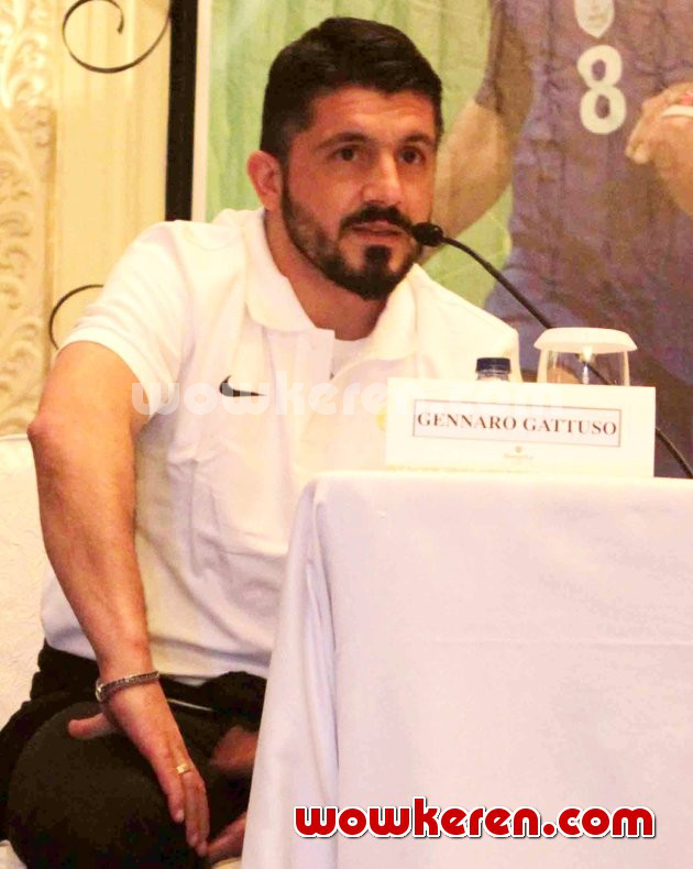 Gambar Foto Gennaro Gattuso di Jumpa Pers Football Legend Tour 2014