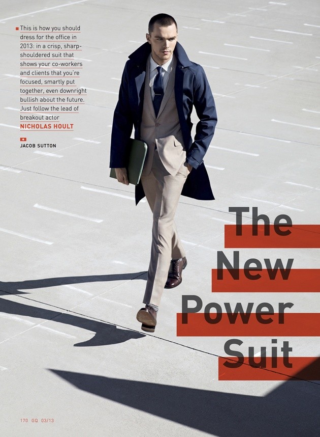 Gambar Foto Nicholas Hoult di Majalah GQ Edisi Maret 2013