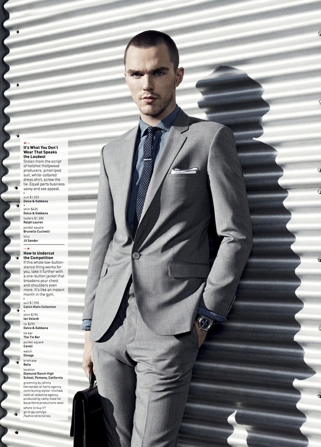 Gambar Foto Nicholas Hoult di Majalah GQ Edisi Maret 2013
