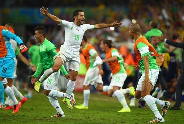 Gambar Foto Aljazair Ditaklukan Jerman 1-2 di Babak 16 Besar
