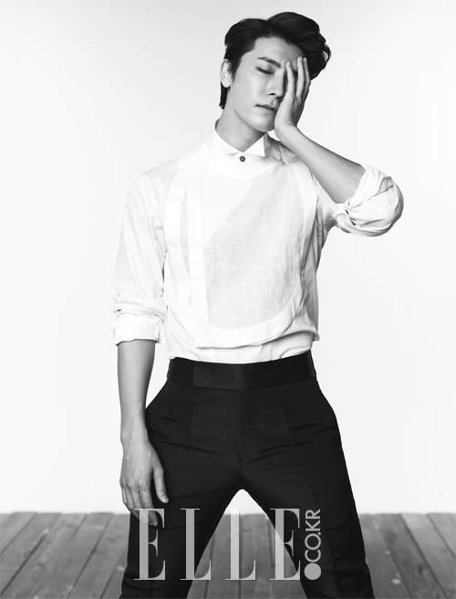 Gambar Foto Donghae Super Junior di Majalah Elle Edisi Juli 2014