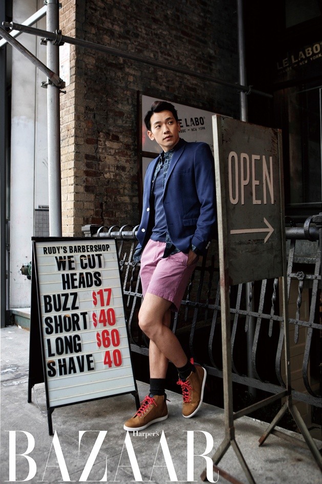 Gambar Foto Rain di Majalah Harper's Bazaar Korea Edisi Maret 2014