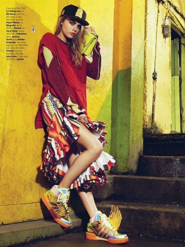 Gambar Foto Cara Delevingne Majalah Vogue Brasil Edisi Februari 2014