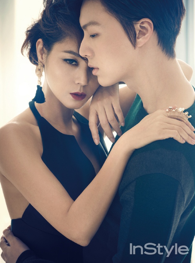 Gambar Foto Kim Sung Ryung Bersama Ahn Jae Hyun Dalam Majalah InStyle Edisi Oktober 2013