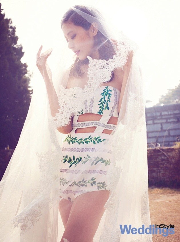 Gambar Foto Lee Yoon Ji di Majalah InStyle Weddings Edisi Mei 2014
