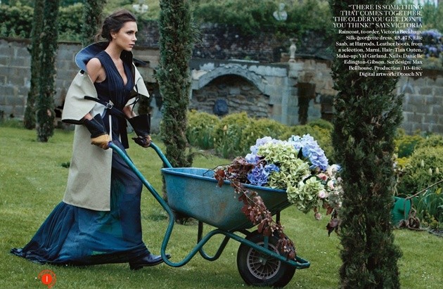 Gambar Foto Victoria Adams di Majalah Vogue UK Edisi Agustus 2014