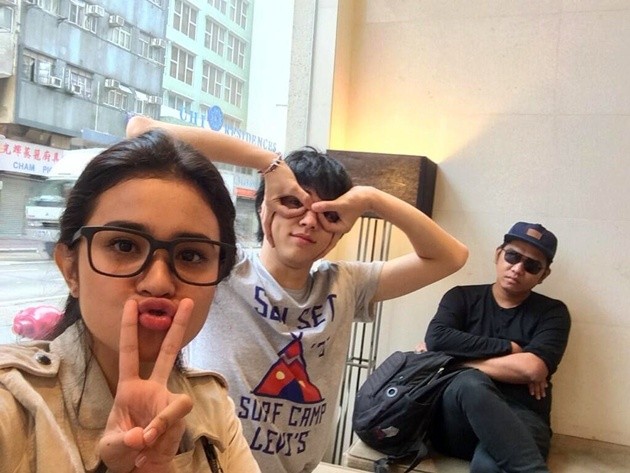 Gambar Foto Michelle Zudith, Maxime Bouttier dan Fajar Bustomi