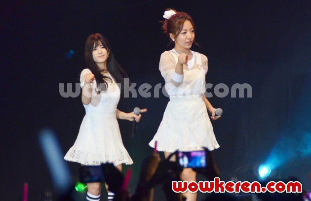 Gambar Foto Penampilan Chorong dan Namjoo A Pink di 'White Concert'
