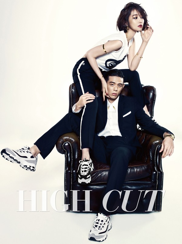 Gambar Foto Go Jun Hee dan Beenzino di Majalah High Cut Vol. 130