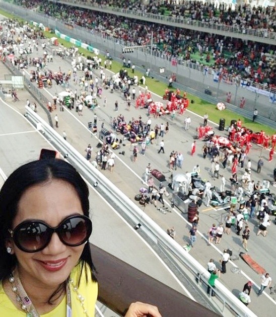 Gambar Foto Sheila Majid Nonton GP F1 Malaysia