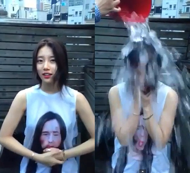 Gambar Foto Suzy miss A Saat Lakukan Aksi 'Ice Bucket Challenge'