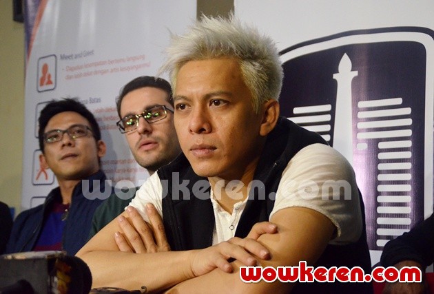 Gambar Foto Ariel NOAH di Press Conference Video Klip 'Hero'