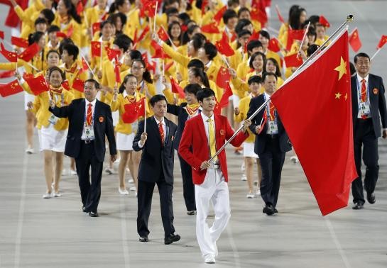 Gambar Foto Kontingen Tiongkok di Opening Ceremony Asian Games Incheon 2014