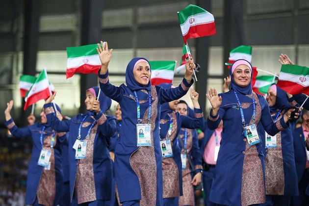 Gambar Foto Kontingen Iran di Opening Ceremony Asian Games Incheon 2014