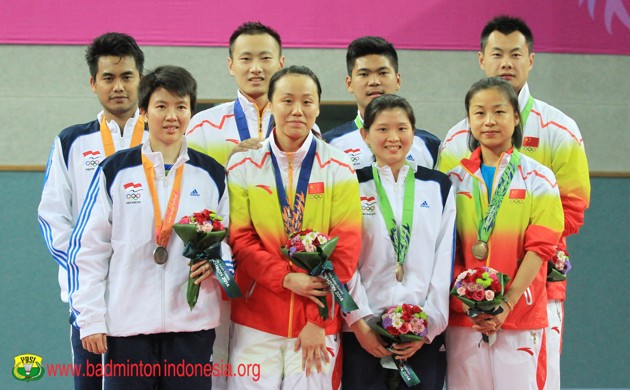 Gambar Foto Para Peraih Medali Nomor Ganda Campuran Asian Games 2014
