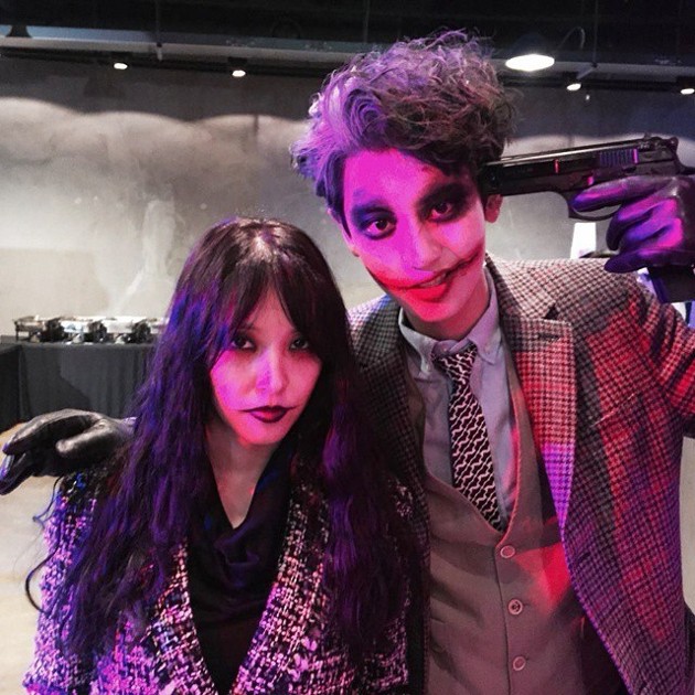 Gambar Foto BoA dan Chanyeol EXO di Pesta Halloween SM Entertainment