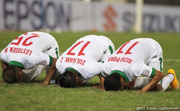Gambar Foto Ungkapan Syukur Pemain Indonesia