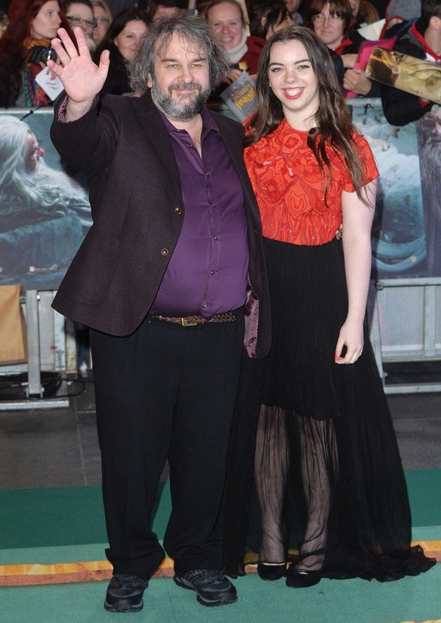 Gambar Foto Peter Jackson Datang Bersama Katie Jackson, Putrinya