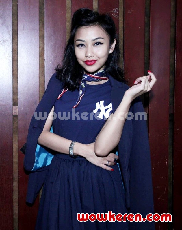 Gambar Foto Aimee Saras Ditemui di Jumpa Pers 'Jakarta Pagi Ini: A Slank Musical'