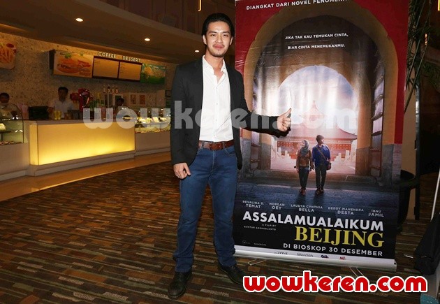 Gambar Foto Morgan Oey di Gala Premier Film 'Assalamualaikum Beijing'