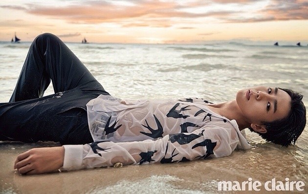 Gambar Foto Lee Hyun Woo di Majalah Marie Claire Edisi Desember 2014