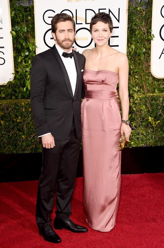 Foto Jake dan Maggie Gyllenhaal di Red Carpet Golden Globe Awards 2015