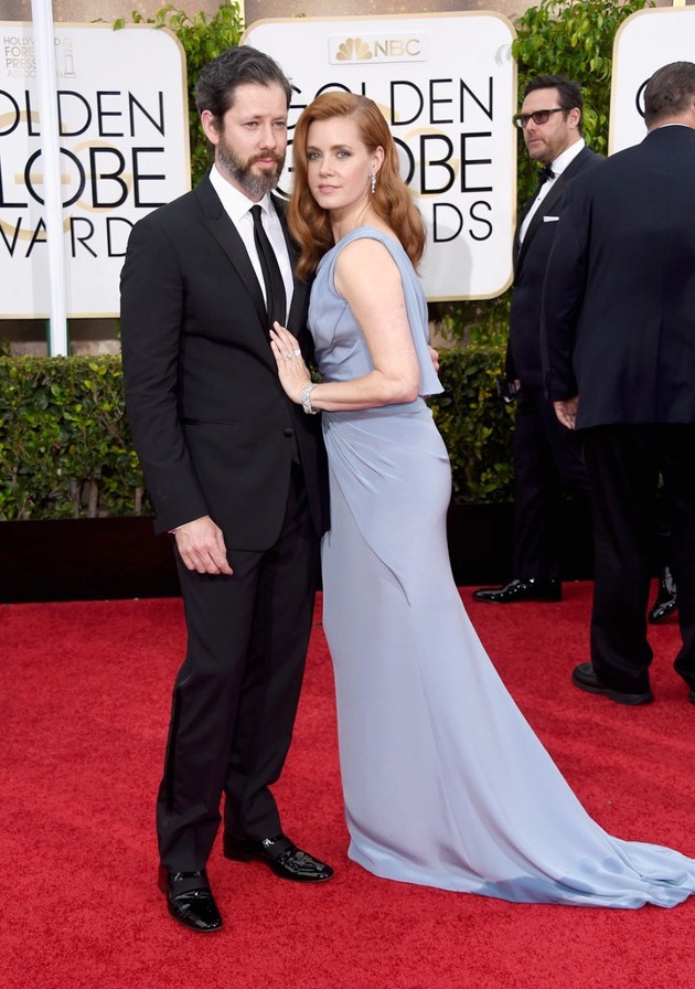 Foto Darren Le Gallo dan Amy Adams di Red Carpet Golden Globe Awards 2015