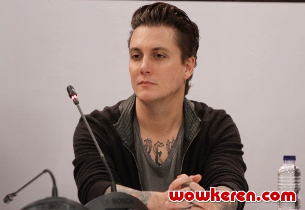 Gambar Foto Synyster Gates di Jumpa Pers Konser 'Avenged Sevenfold Tour Asia 2015'