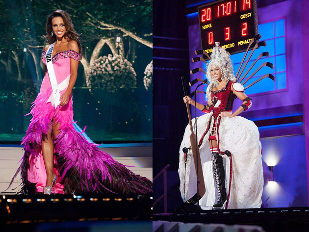 Gambar Foto Miss Kanada Chanel Beckenlehner Raih Juara Ketiga Kostum Nasional