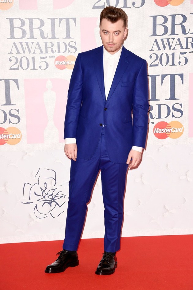 Foto Sam Smith di Red Carpet BRIT Awards 2015