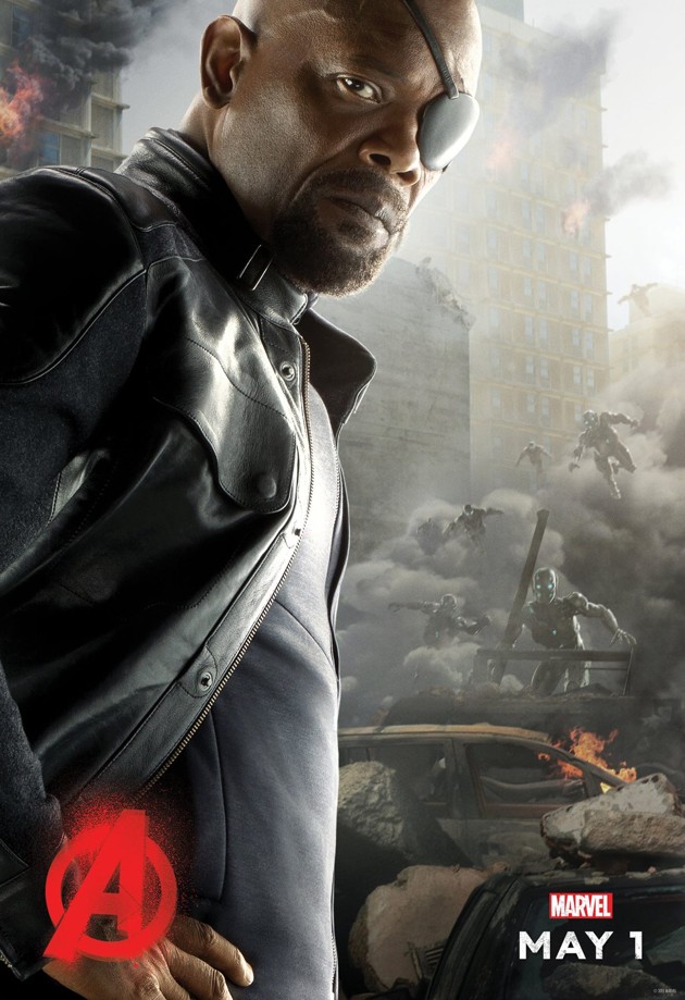 Gambar Foto Poster Karakter Nick Fury di Film 'Avengers: Age of Ultron'