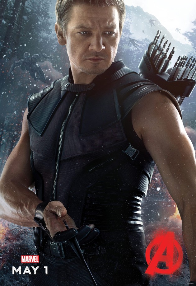 Gambar Foto Poster Karakter Hawkeye di Film 'Avengers: Age of Ultron'