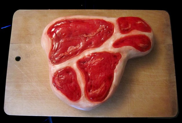 Gambar Foto Kue Miniatur Bentuk Daging Steak