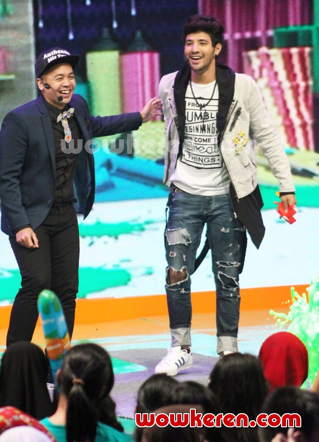 Gambar Foto Bow Vernon dan Ammar Zoni di Indonesia Kids' Choice Awards 2015